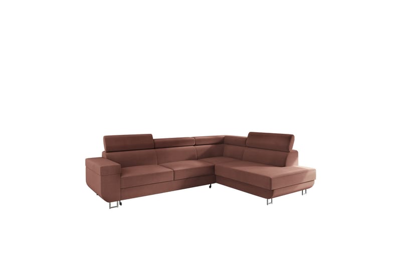 Fonti Sofa med Sjeselong 3-seter - Brun - Møbler - Sofaer - Sofa med sjeselong