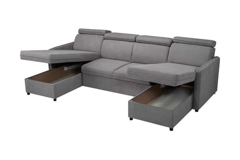 Fredrik Sofa Dobbeldivan 4-seter - Lys grå - Møbler - Sofaer - U-sofa