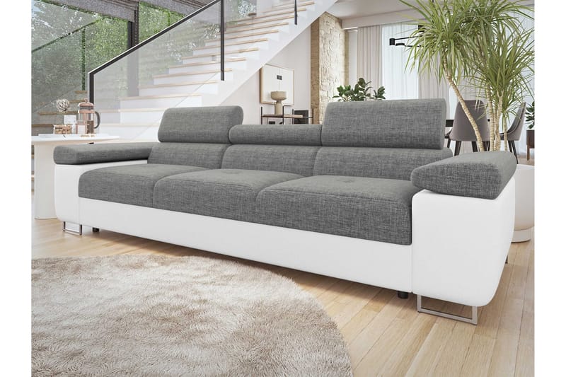 Gabina Sofa 3-seter - Hvit/Grå - Møbler - Sofaer - Sofa 3 seter