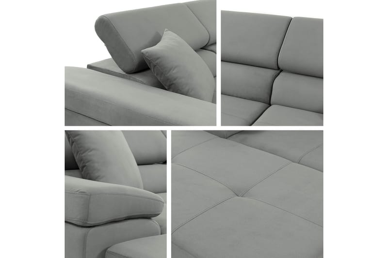 Gabina Sofa med Divan 3-seter - Blå - Møbler - Sofaer - Sofa med sjeselong