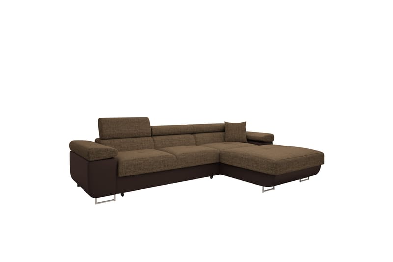 Gabina Sofa med Divan 3-seter - Brun - Møbler - Sofaer - Sofa med sjeselong