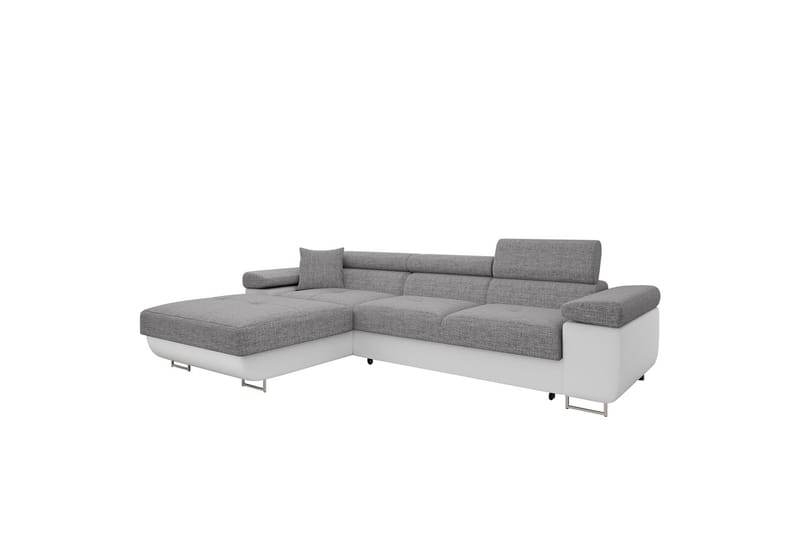 Gabina Sofa med Divan 3-seter - Grå/Hvit - Møbler - Sofaer - Sofa med sjeselong