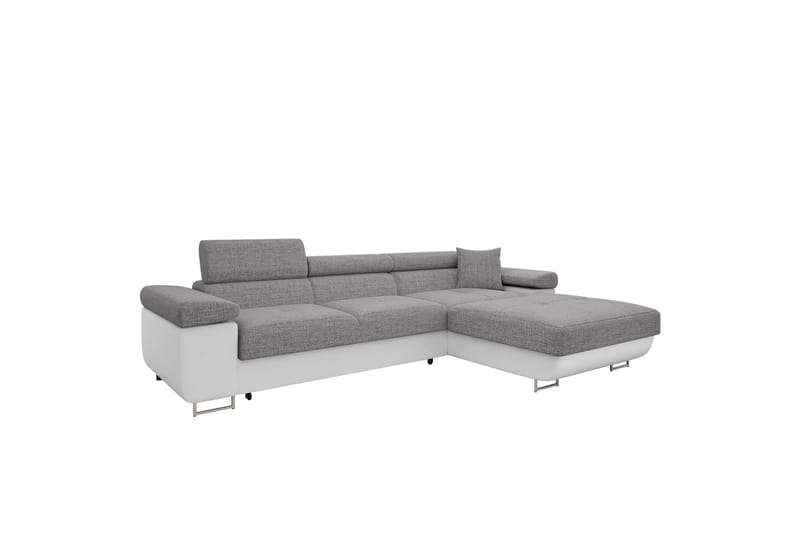 Gabina Sofa med Divan 3-seter - Grå/Hvit - Møbler - Sofaer - Sofa med sjeselong