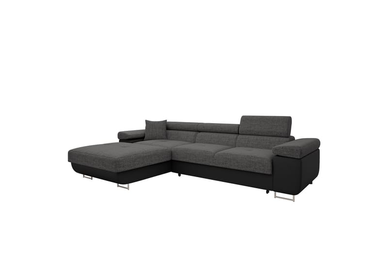 Gabina Sofa med Divan 3-seter - Grå/Svart - Møbler - Sofaer - Sofa med sjeselong