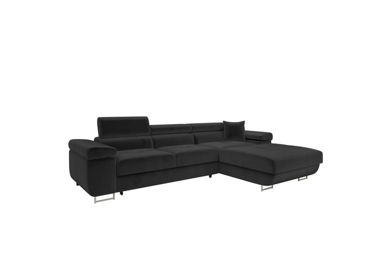 Gabina Sofa med Divan 3-seter - Svart - Møbler - Sofaer - Sofa med sjeselong