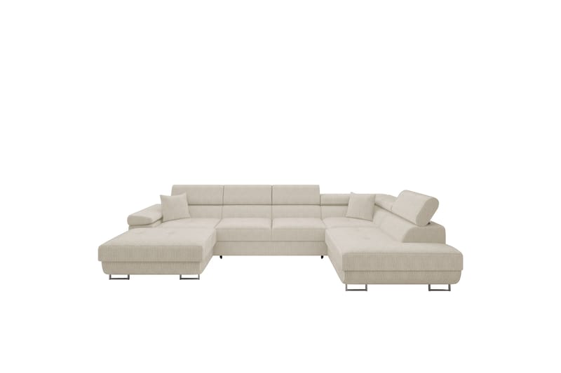 Gabina Sofa med Divan og Sjeselong 4-seter - Beige - Møbler - Sofaer - U-sofa