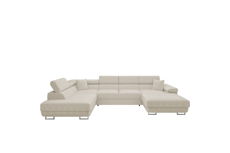 Gabina Sofa med Divan og Sjeselong 4-seter - Beige - Møbler - Sofaer - U-sofa