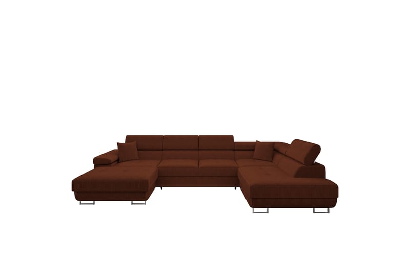 Gabina Sofa med Divan og Sjeselong 4-seter - Brun - Møbler - Sofaer - U-sofa