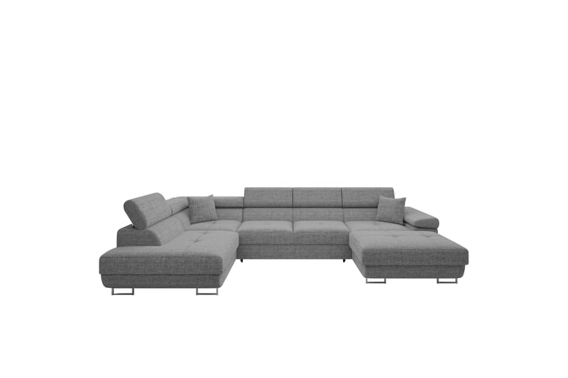 Gabina Sofa med Divan og Sjeselong 4-seter - Grå - Møbler - Sofaer - U-sofa