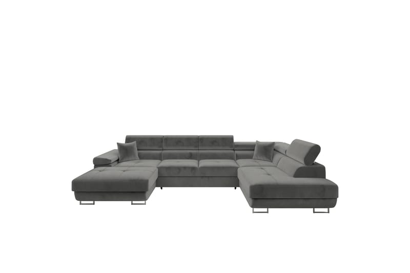 Gabina Sofa med Divan og Sjeselong 4-seter - Grå - Møbler - Sofaer - U-sofa