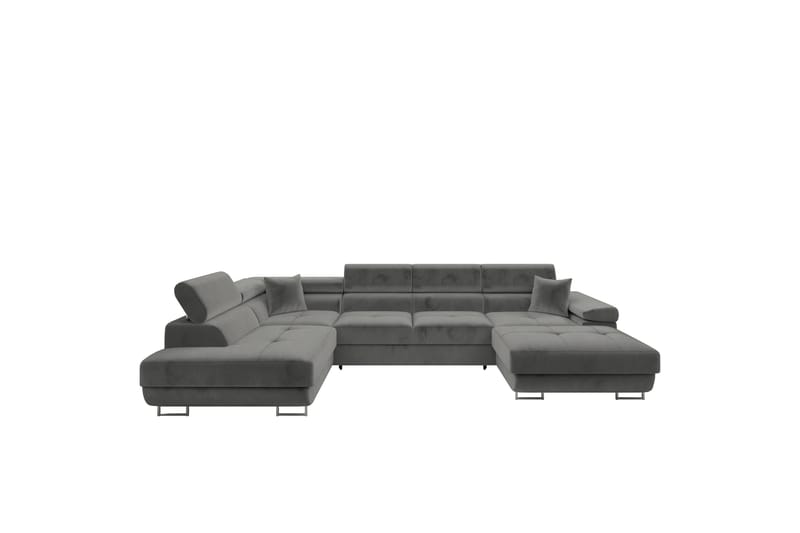 Gabina Sofa med Divan og Sjeselong 4-seter - Grå - Møbler - Sofaer - U-sofa