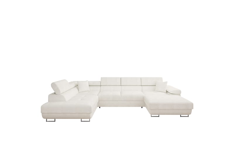 Gabina Sofa med Divan og Sjeselong 4-seter - Hvit - Møbler - Sofaer - U-sofa