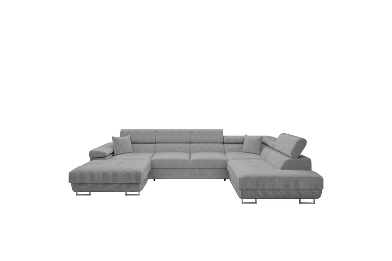 Gabina Sofa med Divan og Sjeselong 4-seter - Lys grå - Møbler - Sofaer - U-sofa