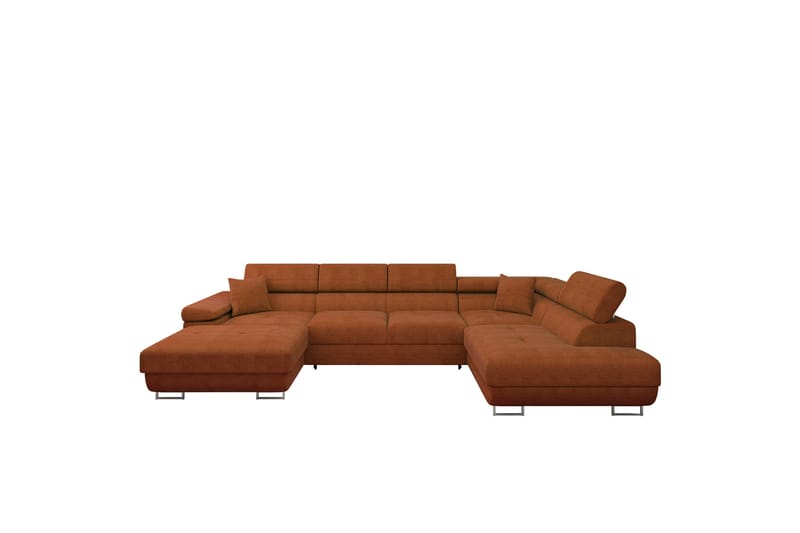 Gabina Sofa med Divan og Sjeselong 4-seter - Oransje - Møbler - Sofaer - U-sofa