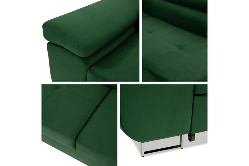 Gabina Sofa med Sjeselong 3-seter - Blå - Møbler - Sofaer - Sofa med sjeselong