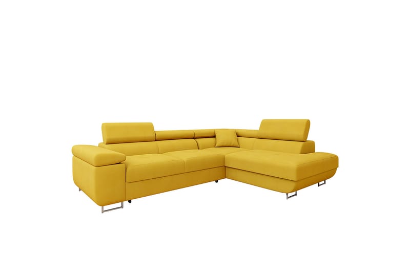 Gabina Sofa med Sjeselong 3-seter - Gul - Møbler - Sofaer - Sofa med sjeselong