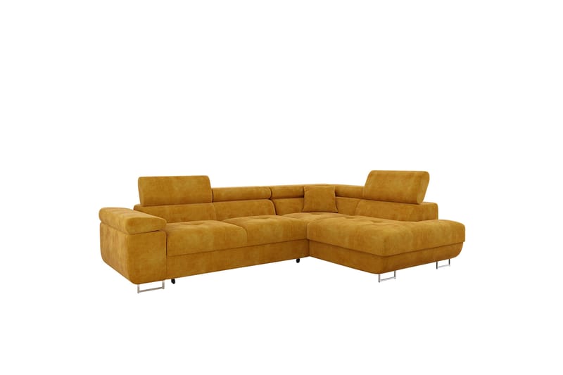 Gabina Sofa med Sjeselong 3-seter - Gul - Møbler - Sofaer - Sofa med sjeselong