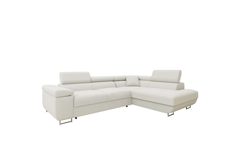 Gabina Sofa med Sjeselong 3-seter - Hvit - Møbler - Sofaer - Sofa med sjeselong