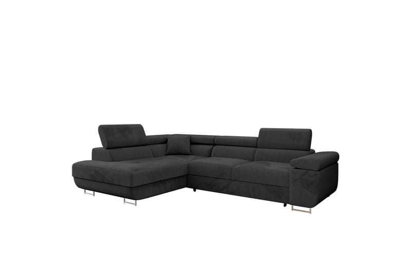 Gabina Sofa med Sjeselong 3-seter - Svart - Møbler - Sofaer - Sofa med sjeselong