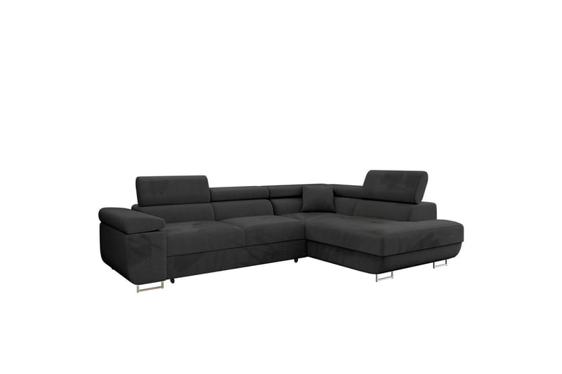 Gabina Sofa med Sjeselong 3-seter - Svart - Møbler - Sofaer - Sofa med sjeselong