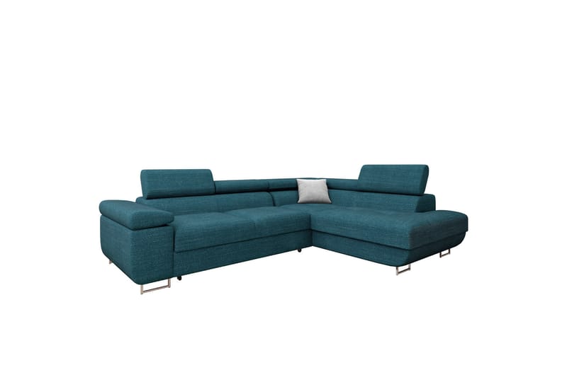 Gabina Sofa med Sjeselong 3-seter - Turkis/Grå - Møbler - Sofaer - Sofa med sjeselong