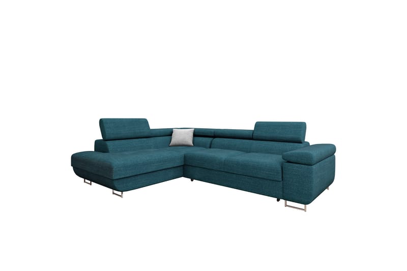 Gabina Sofa med Sjeselong 3-seter - Turkis/Grå - Møbler - Sofaer - Sofa med sjeselong