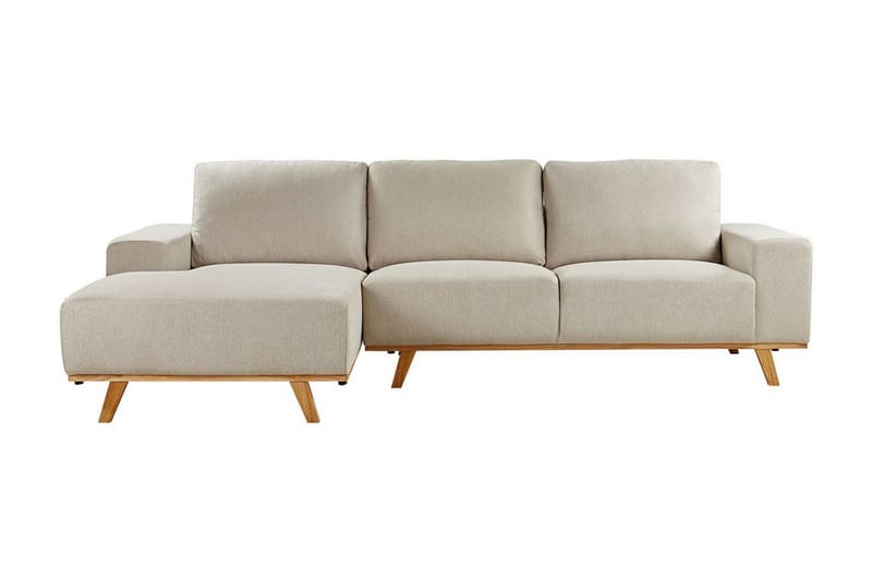 Gaines Hjørnesofa 3-seter - Beige/Lyst tre - Møbler - Sofaer - Hjørnesofa