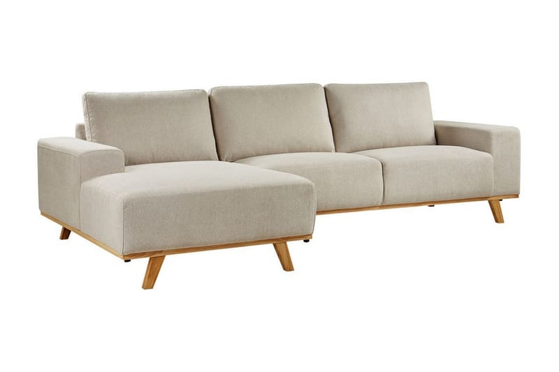 Gaines Hjørnesofa 3-seter - Beige/Lyst tre - Møbler - Sofaer - Hjørnesofa