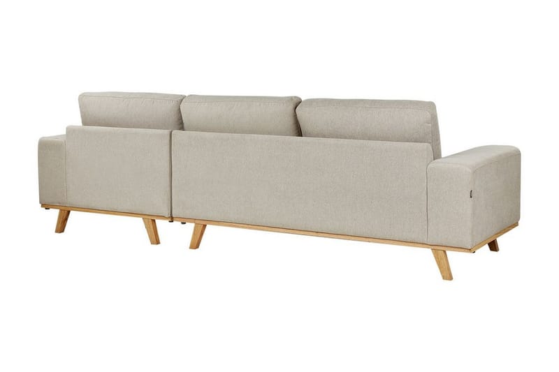 Gaines Hjørnesofa 3-seter - Beige/Lyst tre - Møbler - Sofaer - Hjørnesofa