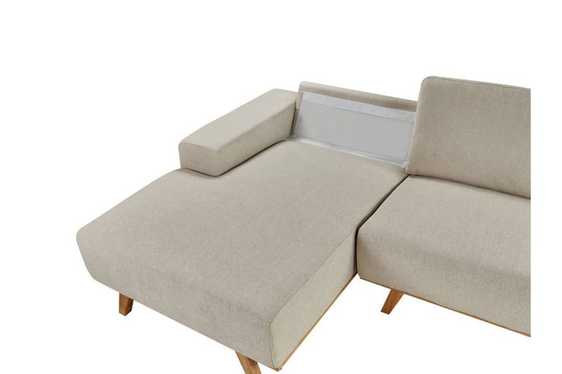 Gaines Hjørnesofa 3-seter - Beige/Lyst tre - Møbler - Sofaer - Hjørnesofa