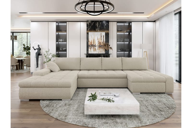 Gamal Sofa Dobbeldivan 4-seter - Beige - Møbler - Sofaer - U-sofa