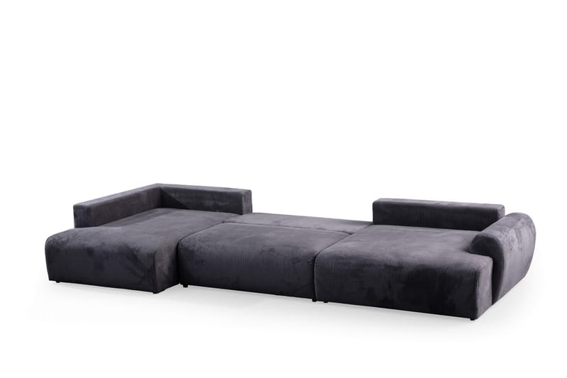 Gaudir 4-seters Sofa med Divan - Antrasitt - Møbler - Sofaer - Sofa med sjeselong