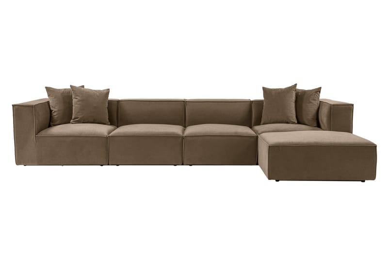 Gregor Sofa med Sjeselong 4-seter - Brun - Møbler - Sofaer - Sofa med sjeselong