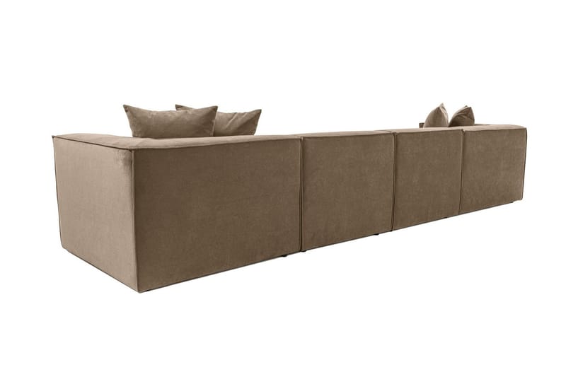 Gregor Sofa med Sjeselong 4-seter - Brun - Møbler - Sofaer - Sofa med sjeselong