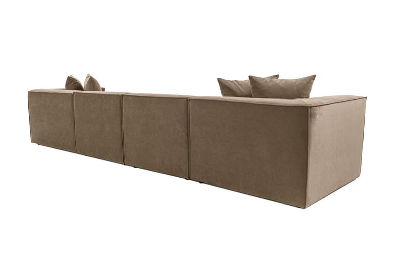 Gregor Sofa med Sjeselong 4-seter - Brun - Møbler - Sofaer - Sofa med sjeselong