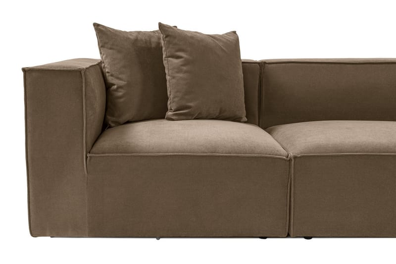 Gregor Sofa med Sjeselong 4-seter - Brun - Møbler - Sofaer - Sofa med sjeselong