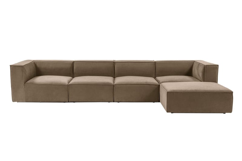 Gregor Sofa med Sjeselong 4-seter - Brun - Møbler - Sofaer - Sofa med sjeselong