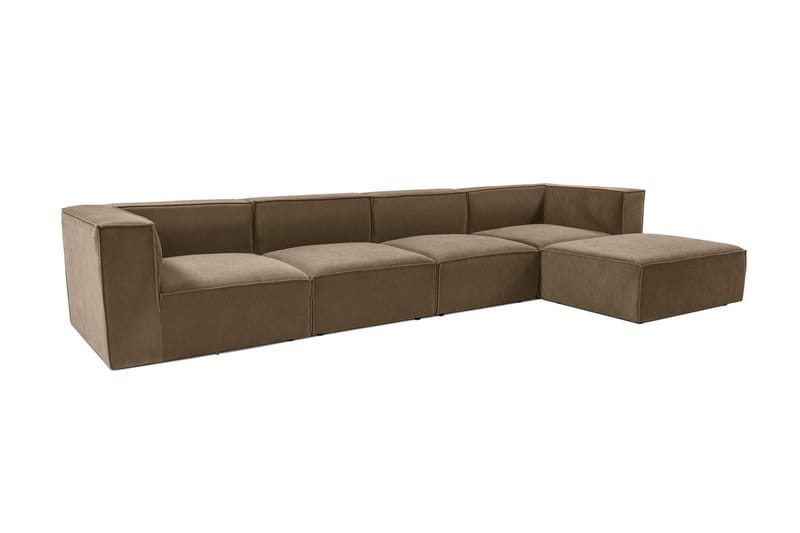 Gregor Sofa med Sjeselong 4-seter - Brun - Møbler - Sofaer - Sofa med sjeselong