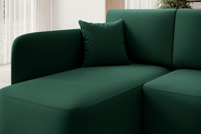 Hadson 3-seter Sofa med Sjeselong - Grønn - Møbler - Sofaer - Sofa med sjeselong