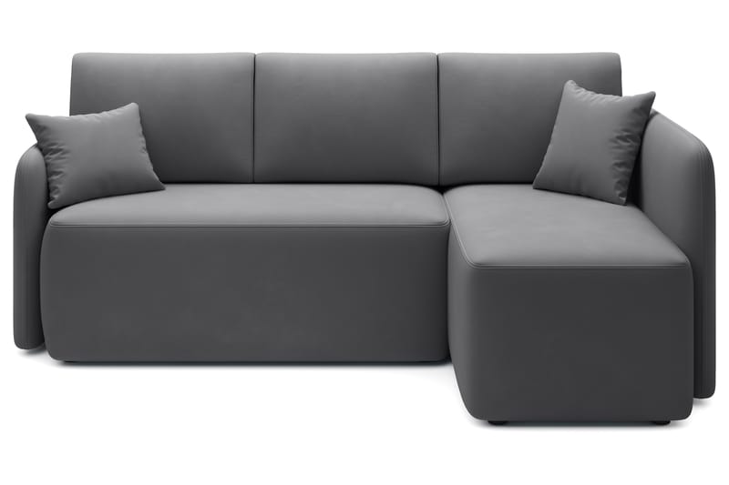 Hadson 3-seter Sofa med Sjeselong - Mørk grå - Møbler - Sofaer - Sofa med sjeselong