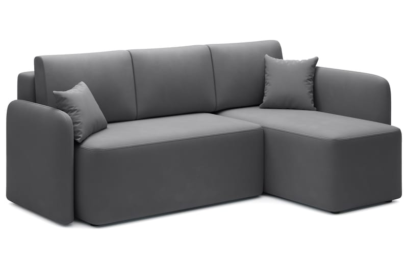 Hadson 3-seter Sofa med Sjeselong - Mørk grå - Møbler - Sofaer - Sofa med sjeselong