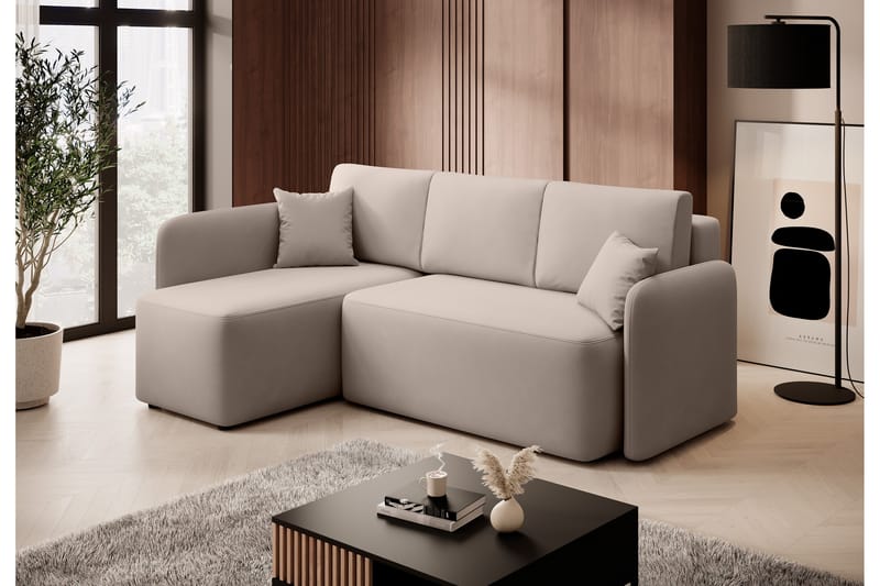 Hadson 3-seters Sofa med Divan - Beige - Møbler - Sofaer - Sofa med sjeselong