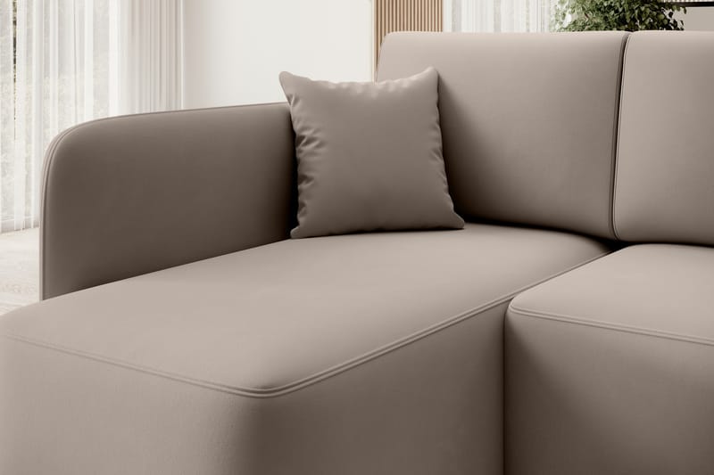 Hadson 3-seters Sofa med Divan - Beige - Møbler - Sofaer - Sofa med sjeselong