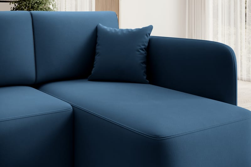 Hadson 3-seters Sofa med Divan - Blå - Møbler - Sofaer - Sofa med sjeselong