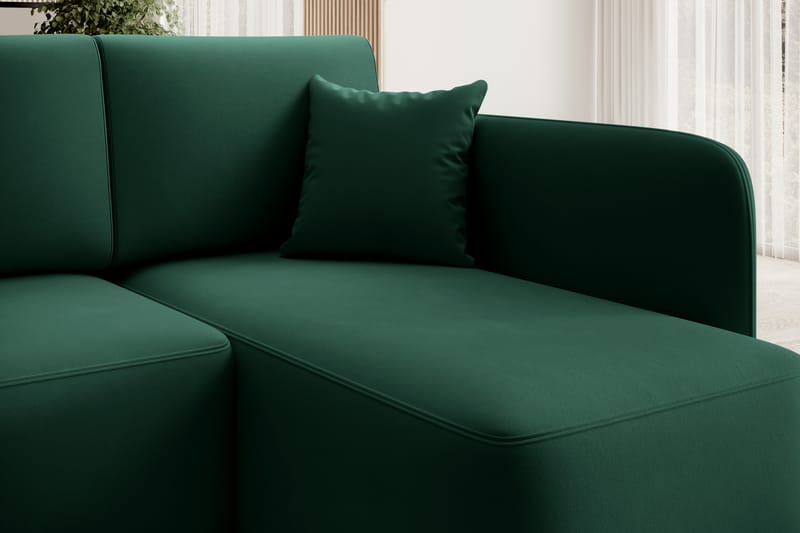 Hadson 3-seters Sofa med Divan - Grønn - Møbler - Sofaer - Sofa med sjeselong