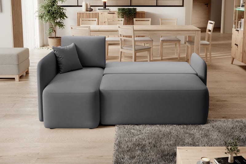 Hadson 3-seters Sofa med Divan - Mørk grå - Møbler - Sofaer - Sofa med sjeselong