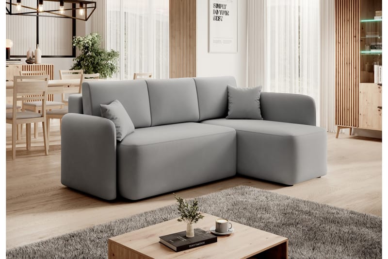 Hadson 3-seters Sofa med Sjeselong - Grå - Møbler - Sofaer - Sofa med sjeselong