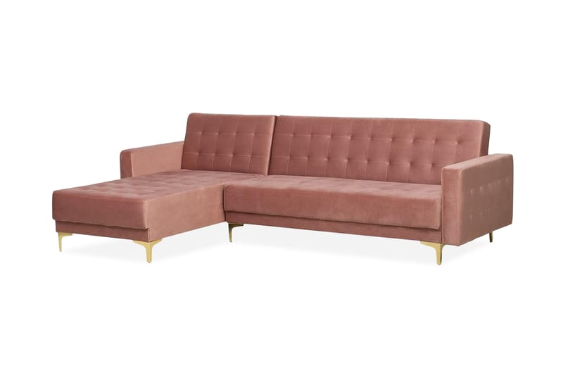 Aberdeen Hjørnesovesofa 267 cm - Rosa - Møbler - Sofaer - Sovesofaer