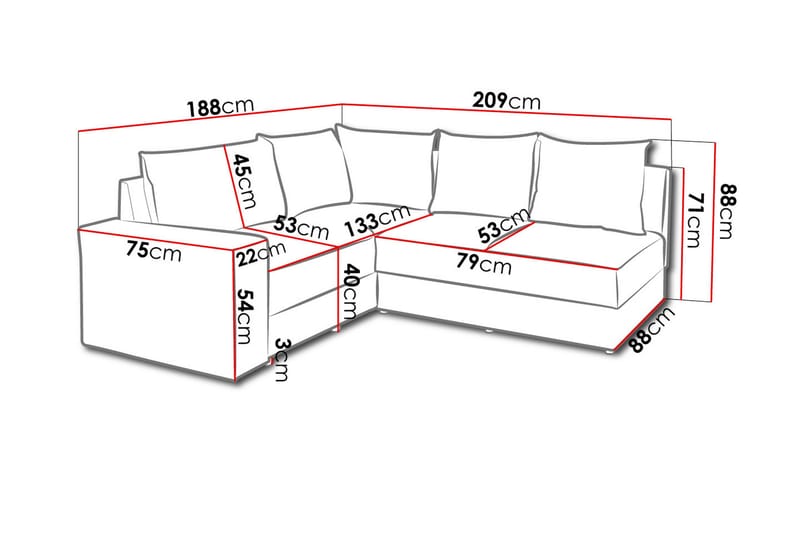 Bono Hjørnesovesofa - Møbler - Sofaer - Hjørnesofa