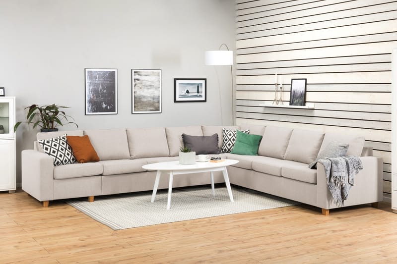 Crazy Hjørnesofa XXL Vendbar - Beige - Møbler - Sofaer - Hjørnesofa